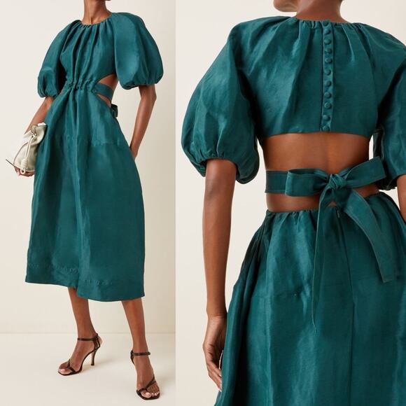 Aje Mimosa Cutout Midi Dress size 12 - Picture 1 of 13